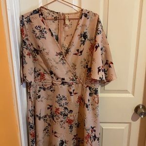 Pink floral dress